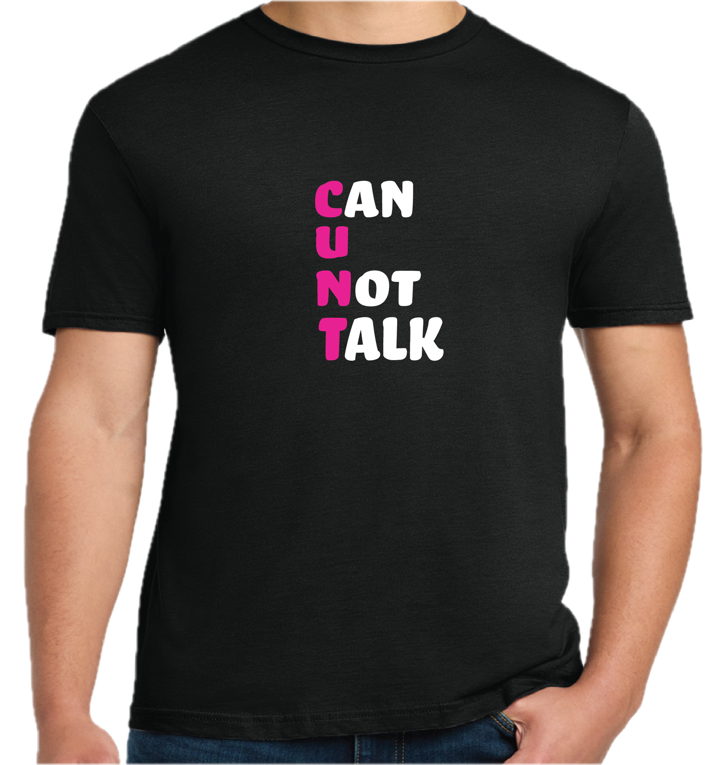Can U Not Talk 100% Cotton Tee