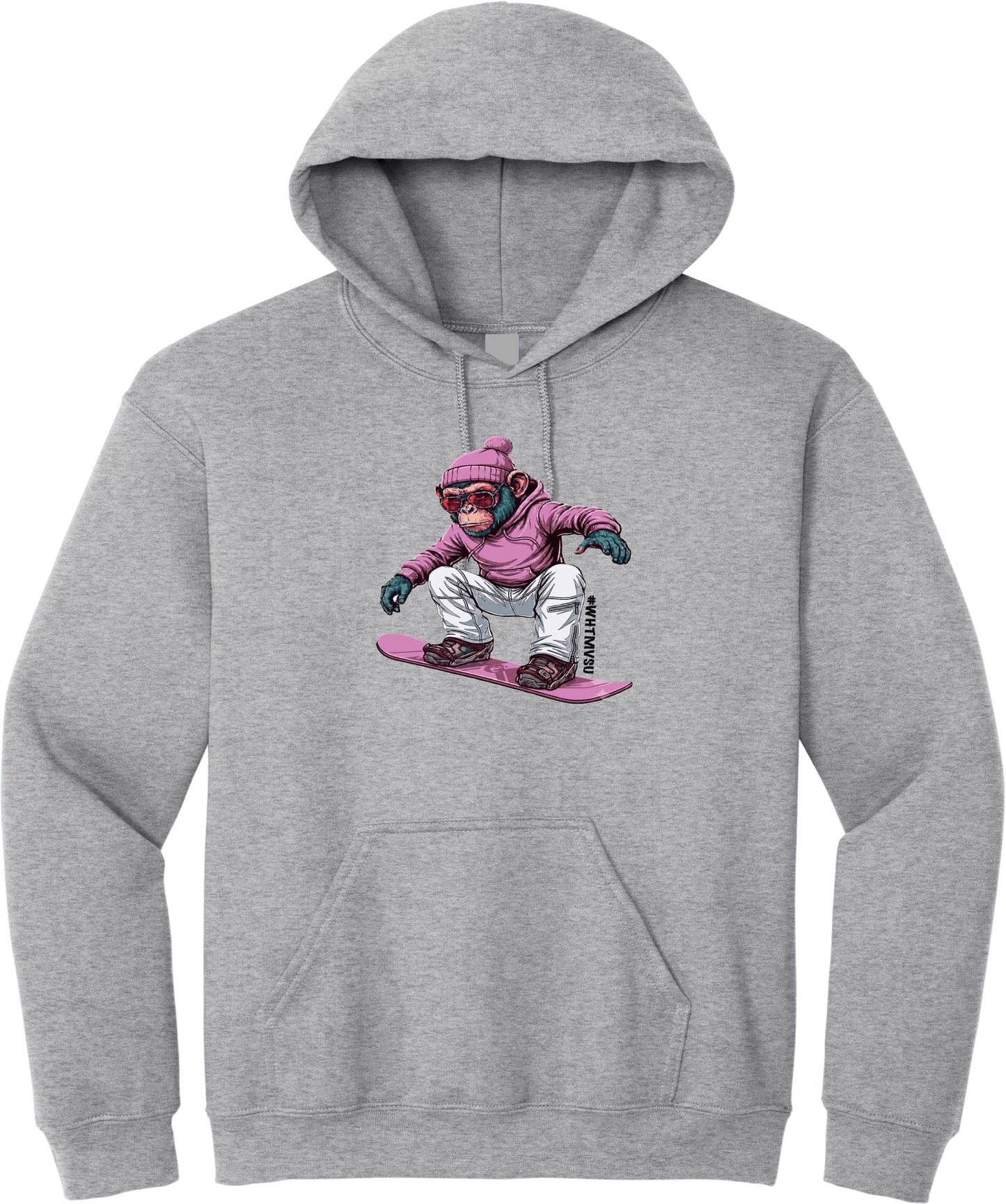 Snowboard Monkey Hoodie 8 oz., 50/50 Cotton/Poly Fleece