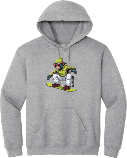 Snowboard Monkey Hoodie 8 oz., 50/50 Cotton/Poly Fleece