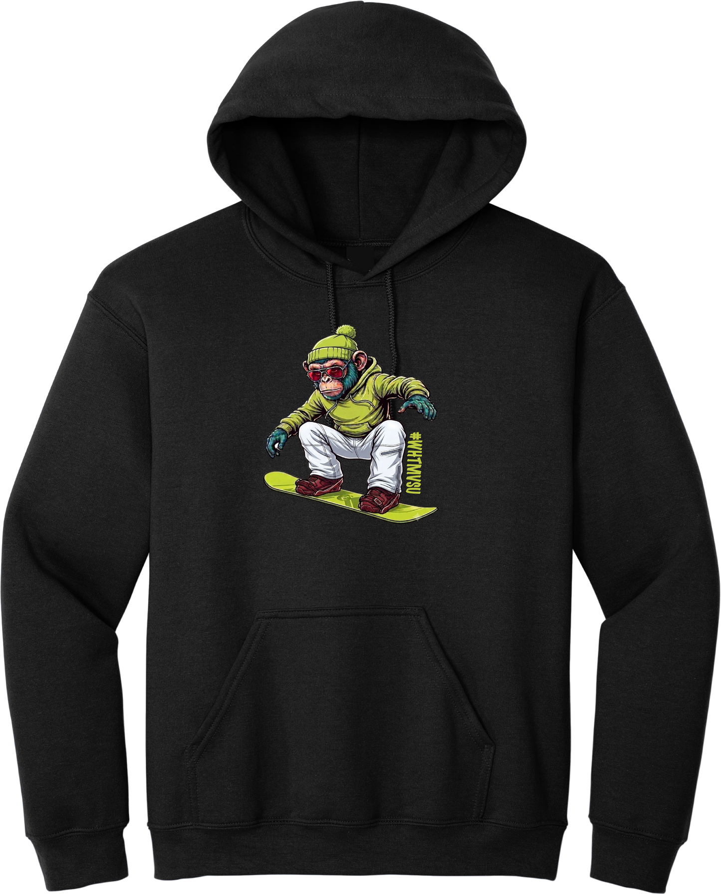 Snowboard Monkey Hoodie 8 oz., 50/50 Cotton/Poly Fleece
