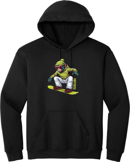 Snowboard Monkey Hoodie 8 oz., 50/50 Cotton/Poly Fleece