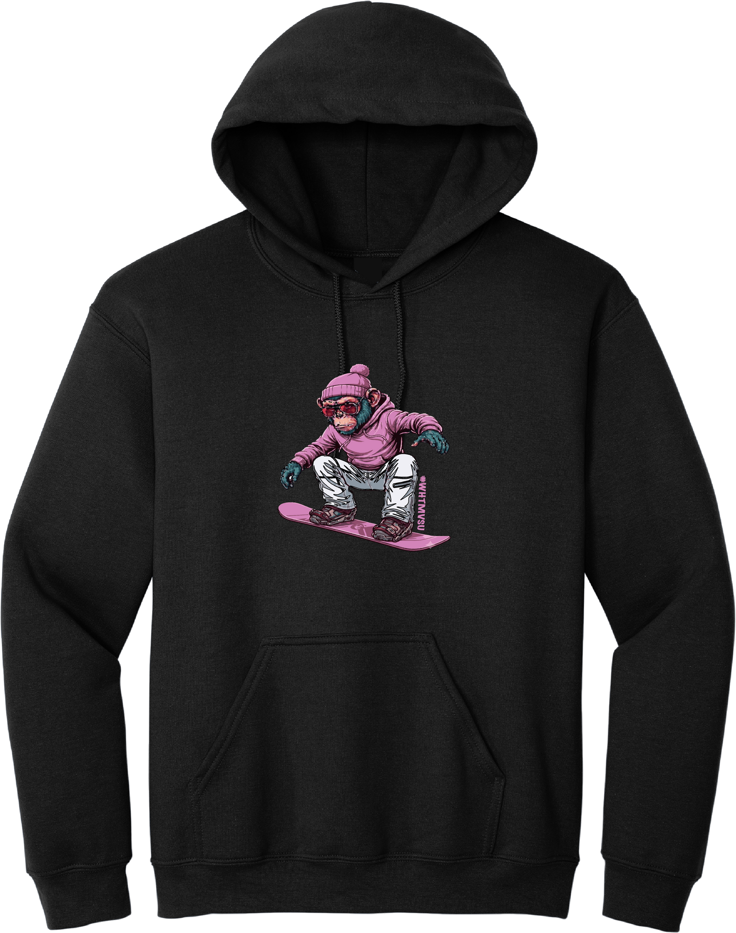 Snowboard Monkey Hoodie 8 oz., 50/50 Cotton/Poly Fleece