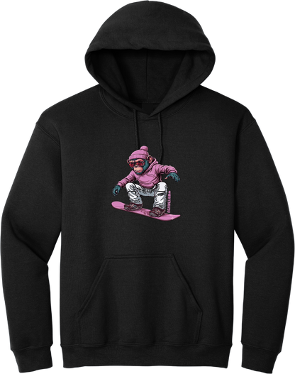 Snowboard Monkey Hoodie 8 oz., 50/50 Cotton/Poly Fleece