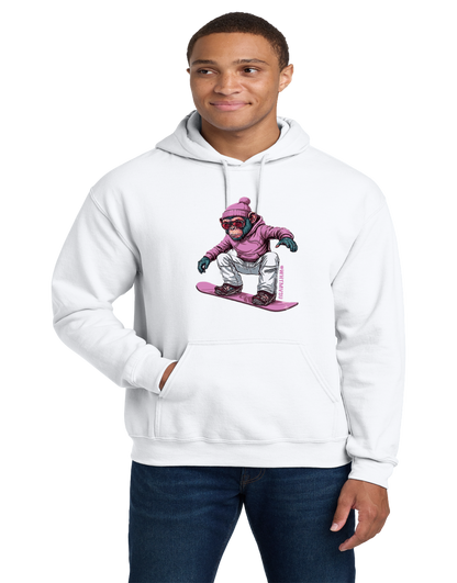 Snowboard Monkey Hoodie 8 oz., 50/50 Cotton/Poly Fleece