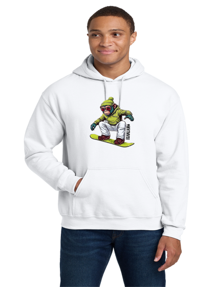 Snowboard Monkey Hoodie 8 oz., 50/50 Cotton/Poly Fleece